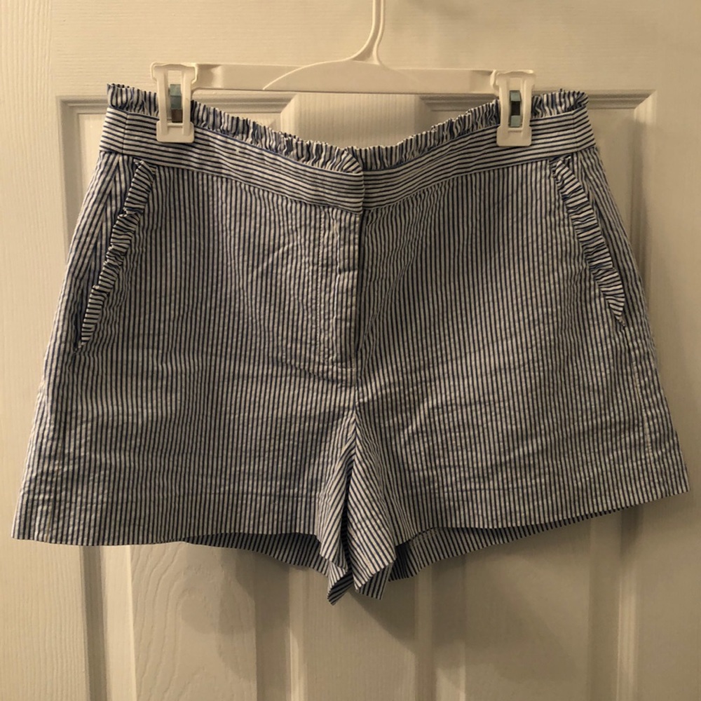 Womans J Crew seersucker shorts